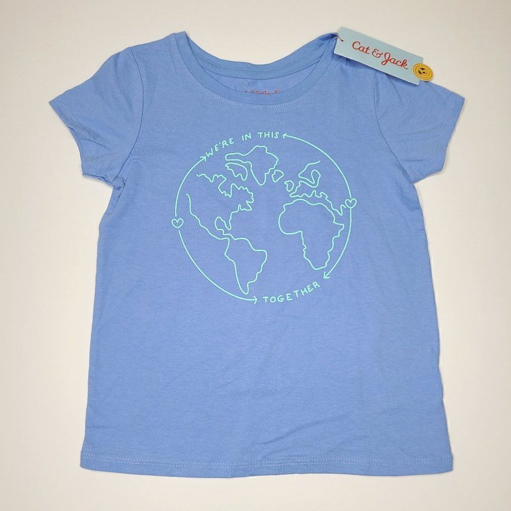 Toddler Girls World We're In This Together Short Sleeve T-Shirt - Cat & Jack Blu